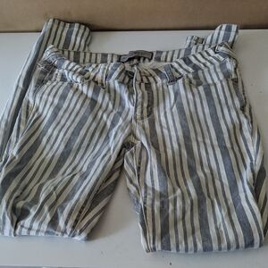 Blue And White Striped Iris Jeans Skinny Size 7